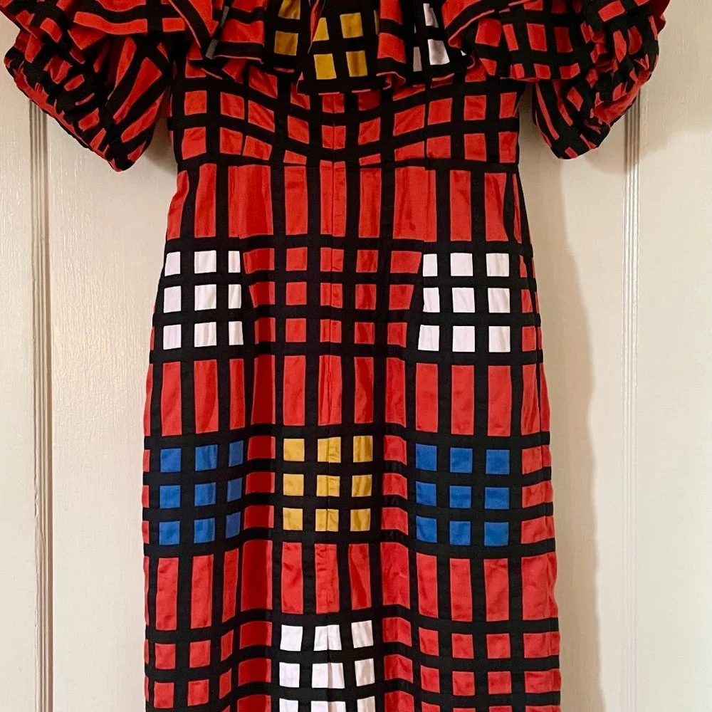 Mara Hoffman Arabella Dress - color block grid applique - Picture 5 of 7